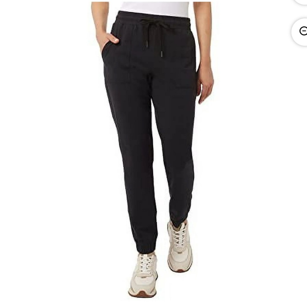 32 Degrees Cool Women's Black Drawstring Twill Jogger Pants - Picture 12 of 12